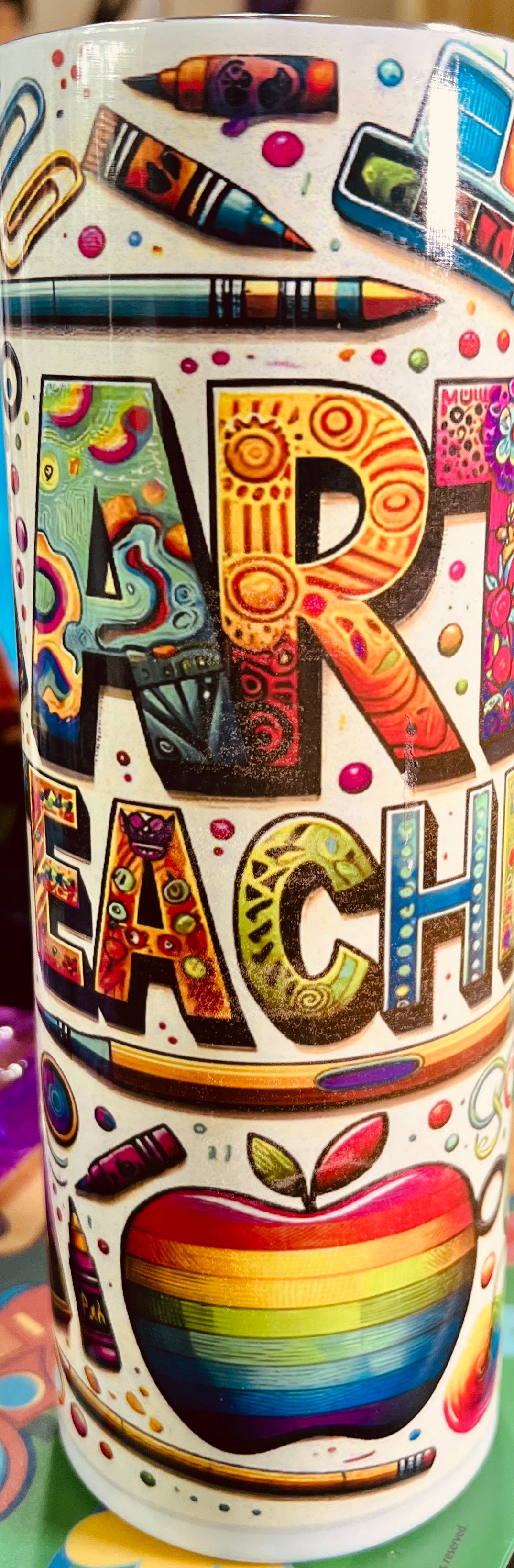 art tumbler 20 oz skinny tumbler