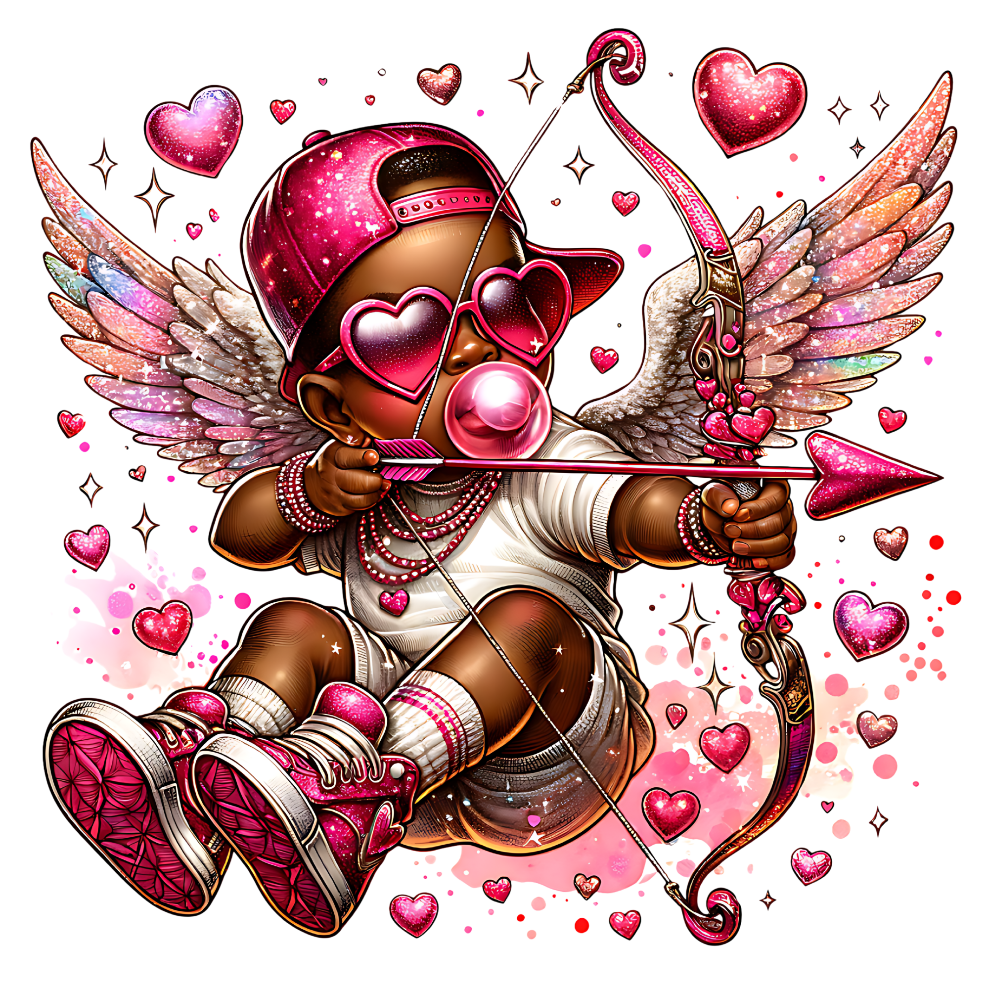 black cupid valentine