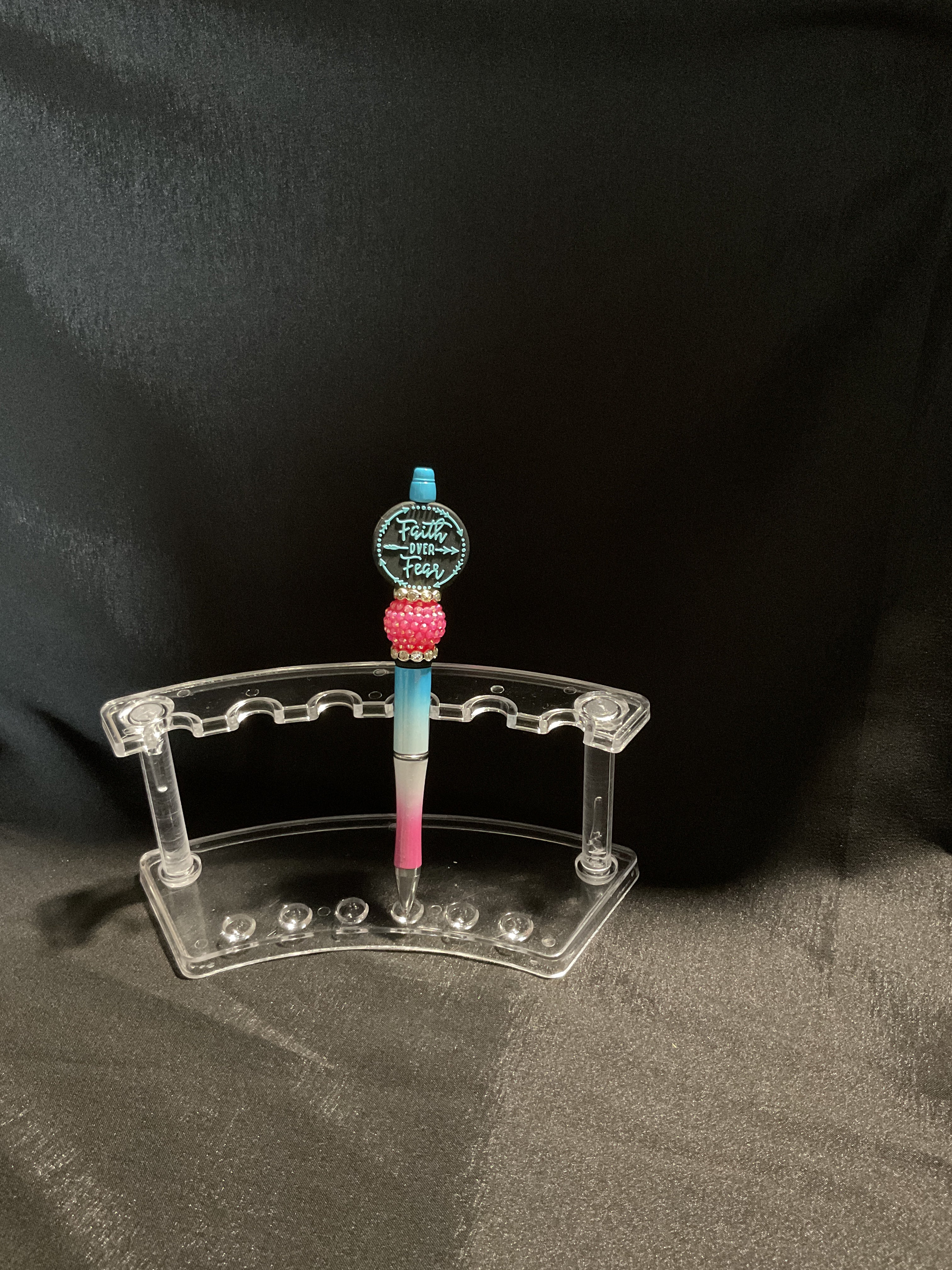 faith over fear pink and blue