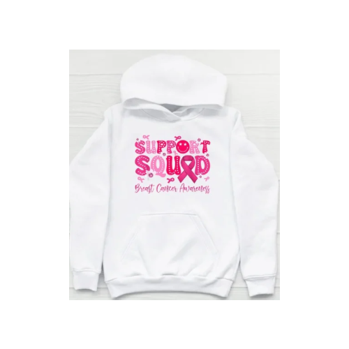 breast cancer support squad hoodie